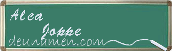 Alea Joppe Visitenkarte